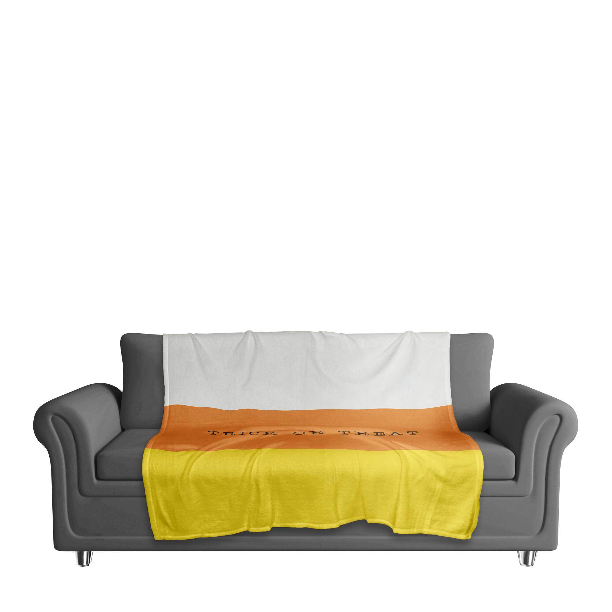 Candy Corn Treat Fleece Throw